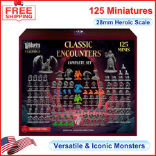 Classic Encounters - 125 Iconic DND Miniatures Bulk Monsters, Unpainted 28mm DND