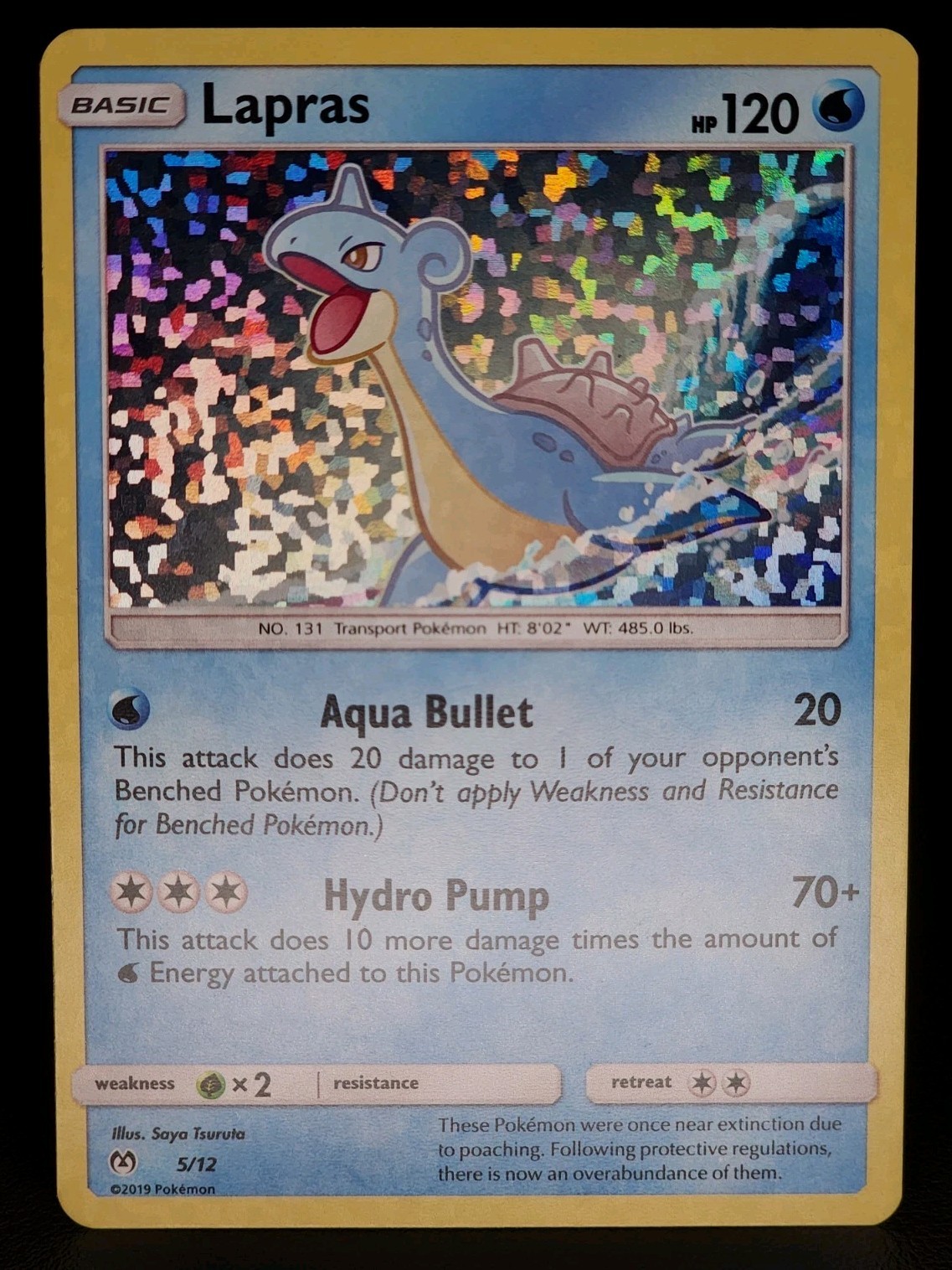 Pokémon TCG Lapras McDonald's 2019 Promos Holo Card 5/12 