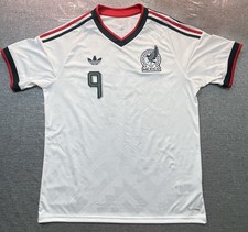 Men’s adidas Raul Jimenez #9 Mexico 2026 White Away Replica Jersey Large
