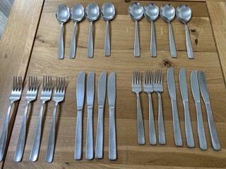 Vintage Facette Gense Swedish Stainless Steel Cutlery