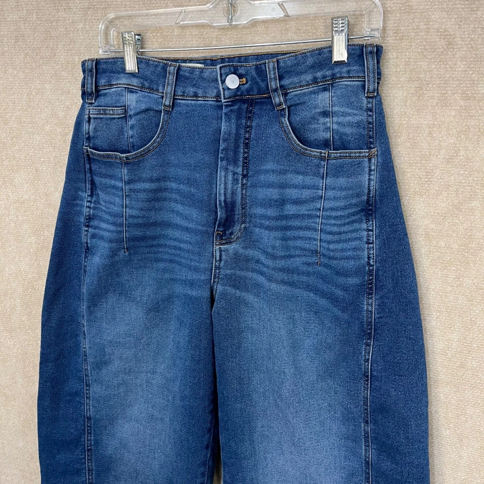 Anthropologie The Kenna Mid-Rise Heritage Barrel 牛仔裤 Pilcro 牛仔裤 29T 码 — 第 3/4 张图片