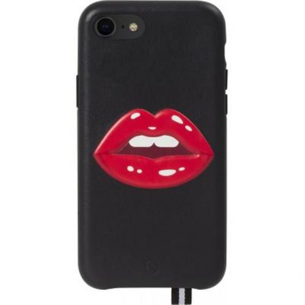 Coque iPhone SE cuir Bastille bouche relief pour sublimer vos tenues urbaines