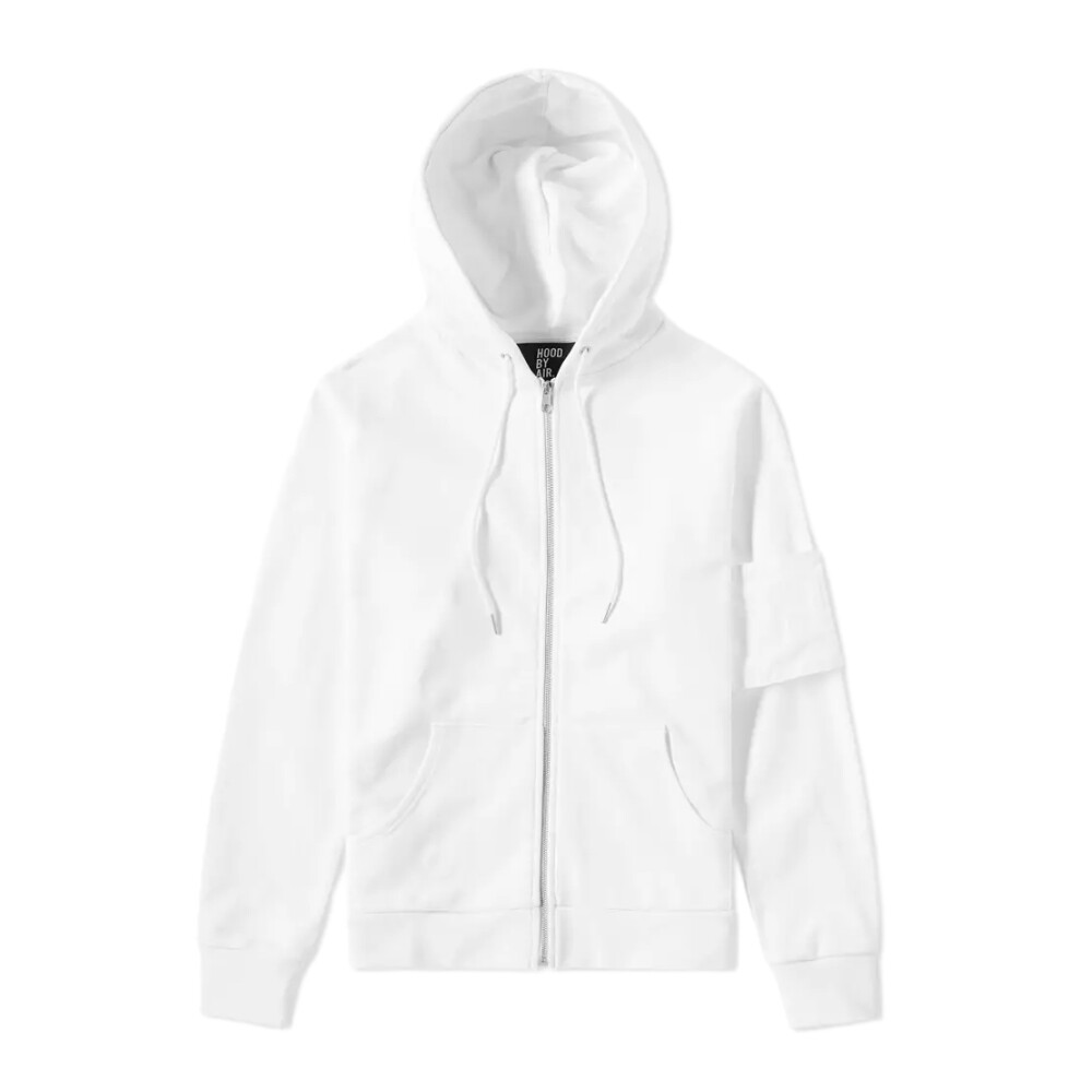 HBA Men's White Cult Zip Up Hoodie #SW3B M NWT UK