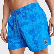 Nike Men's Essential Swim Shorts Drawstring Collage Blue Size S NEW WITH TAGS 