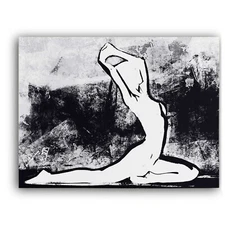 Pigeon Pose Framed Canvas Stretched Ready to Hang 50x40 Home decor Gift.
