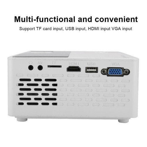 J12 1080P Projector Home Theater Cinema Wireless USB AV LED LCD 1800ANSI - Picture 6 of 20