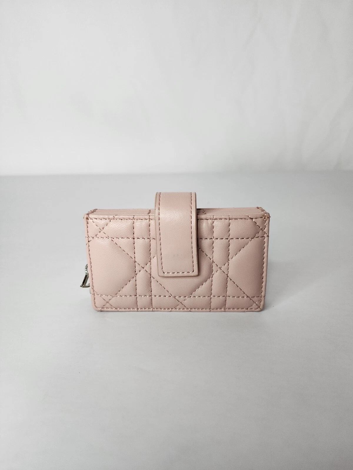 Porte carte Christian Dior Lady Dior 5 soufflets (sable)