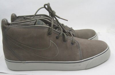 GOODandsin BRUNT 色OD Macone Nike Toki 385444-201 Brown Faux Suede Ankle High Lace Up Sneakers