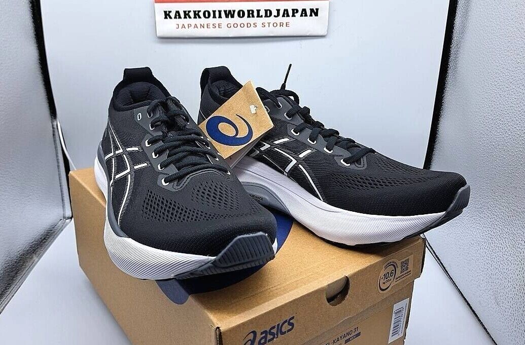ASICS Men's Running Shoes GEL-KAYANO 31 Black/White 1011B867