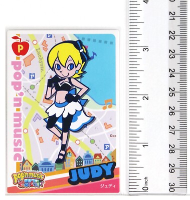 Pop'n Music Card PC19N057 Judy KONAMI Japan Game Character