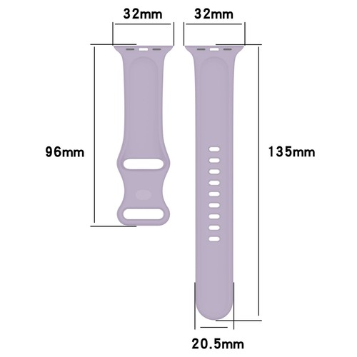 Bransoletka do zegarka 38/40/41/42 mm Bizon Pasek do zegarka Pasek do zegarka Pasek Jasnofioletowy - Zdjęcie 3 z 6