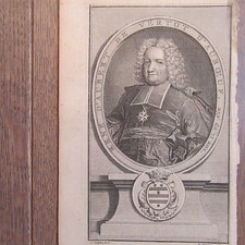 GRAVURE 19ème SIÈCLE RENE D'AUBERT DE VERTOT D'AUBOEUF A 71 ANS