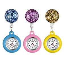 Women's Retractable Silicone Cover FOB Watch Clip-on Hanging Lapel Nurse Watch