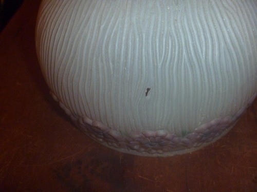 Antique Light Fixture shades 2 Frosted Glass & Pink Flowers - Picture 13 of 15