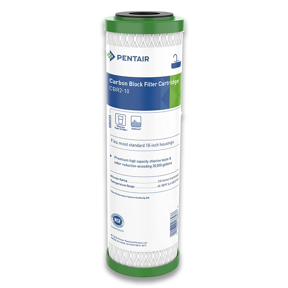10 Inch - Pentair CBR2-10 Active Carbon Block Water Filter Cartridge 0.5 Micron