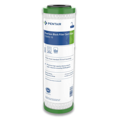10 Zoll - Pentair CBR2-10 Aktivkohle Block Wasserfilter Patrone 0,5 Mikrometer