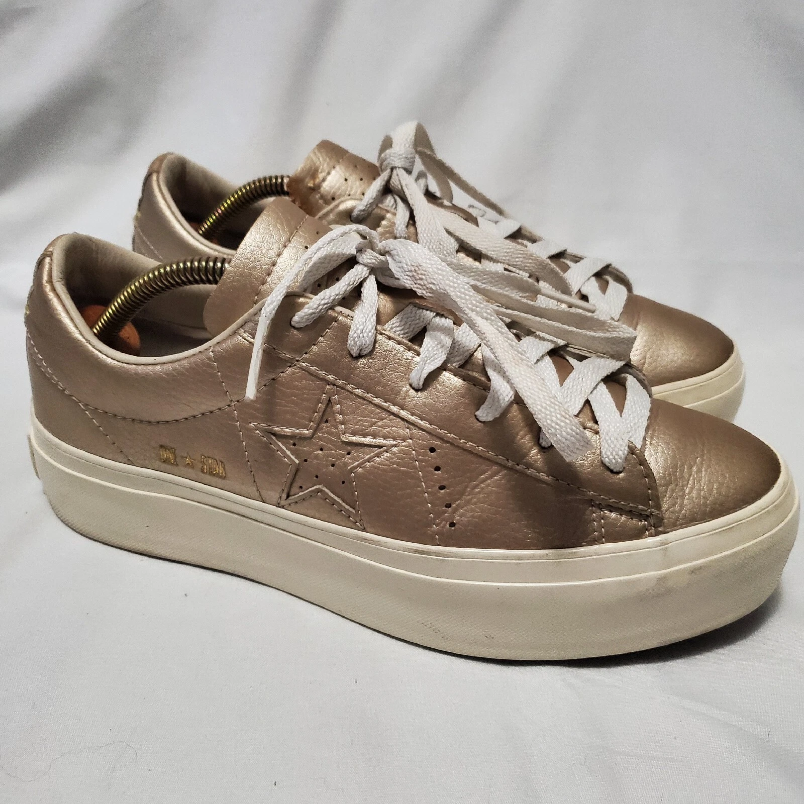 Sneakers basse Converse One Star Platform Ox Top All Star oro taglia 9