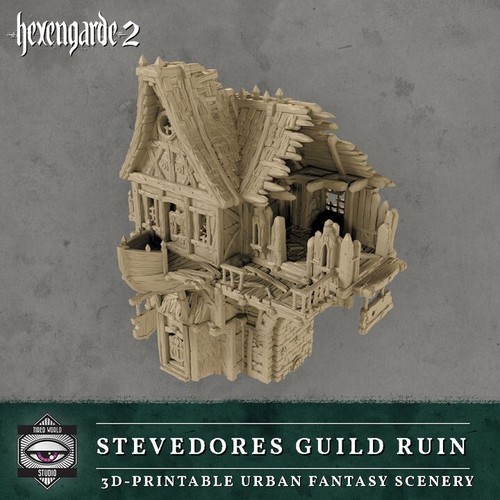 Stevedores Guild Ruin Hexengarde 2 - Warhammer Mordheim Trench Crusade Terrain - Picture 7 of 10