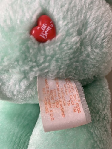 Vintage 1983 Kenner Care Bear Bedtime Bear Plush Toy 13" Moon Star Green Stuffed - Picture 10 of 12