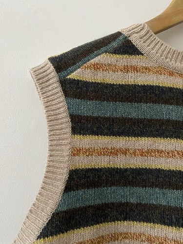 TOAST Striped Wool Cotton Knitted Tank - Size XL - RRP £155 - Picture 16 of 19