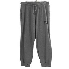 Adidas Essentials Cotton French Terry Gray Athleisure Sweat Pants Drawstring A