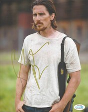 CHRISTIAN BALE HAND SIGNED 'OUT OF THE FURNACE' 8x10 PHOTO BATMAN ACTOR ACOA