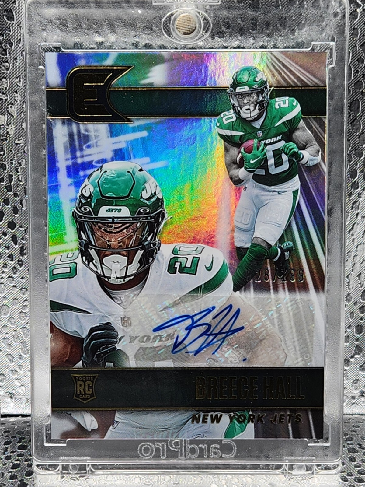 2022 Panini Chronicles Football Breece Hall Essentials Rookie Autograph #'d /199