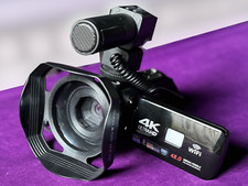 DVC Digital Video Camera 4K Ultra HD 30MP 18x Zoom Touch Screen WI-FI