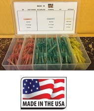  140 3M HEAT SHRINK BUTT CRIMP CONNECTOR KIT 10 GA. TO 22 GA. MADE IN USA