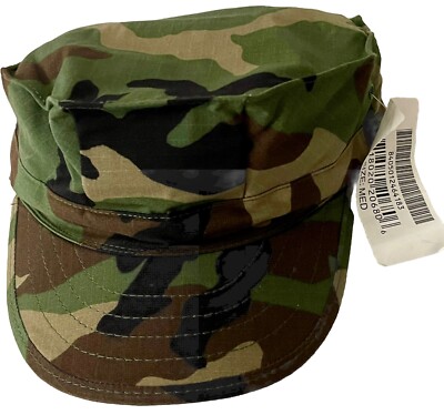 US ARMY WOODLAND TYPE II CAMO 8 POINT WORKING UTILITY CAP