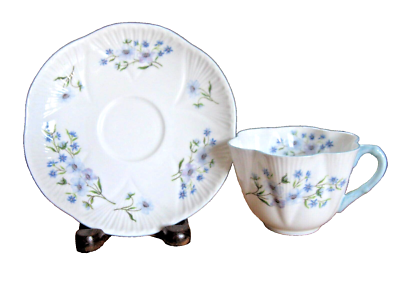 Shelley England Bone China BLUE ROCK 13591 Dainty Cup & Saucer Set
