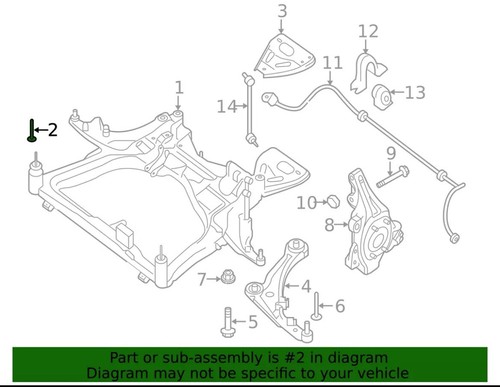 2007-2025 Genuine Nissan Engine Cradle Bolt 54459-JA000 - Foto 4 di 4