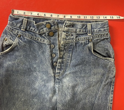 Levi's Original Blue Button Fly Jean DAMAGED STAINS USA High Rise 29x29 SIZE 11 - Picture 4 of 13
