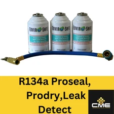 Enviro-Safe, Proseal, Prodry & Leak Detector, for R134a Auto AC, 3 oz. with hose