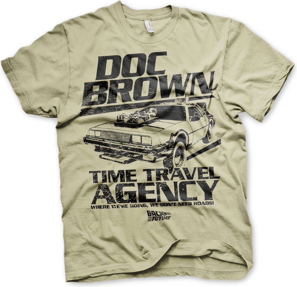 Футболка Doc Brown Time Travel Agency цвета хаки Назад в будущее 5490₽
