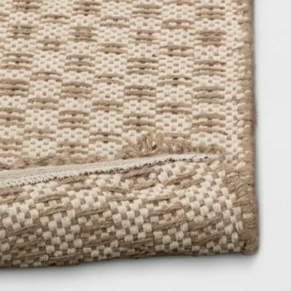 Juego de 2 alfombras de cocina umbral 20x 34 yute y algodón. Bonito para lavadero Foto 2 de 4