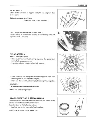 SUZUKI Workshop Manual DR750S DR750 Big 1988 & 1989 Service Repair