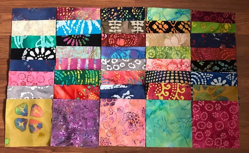 40 5 inches charm pack Beautiful Batik 20 different fabric squares