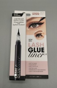 KISS LASH GLUE LINER Wimpernkleber Eyeliner 2in1 Black Schwarz KLIN01C NEU.