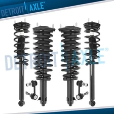 AWD Front and Rear Struts with Coil Spring Sway Bars for 2009 - 2017 Lexus LS460