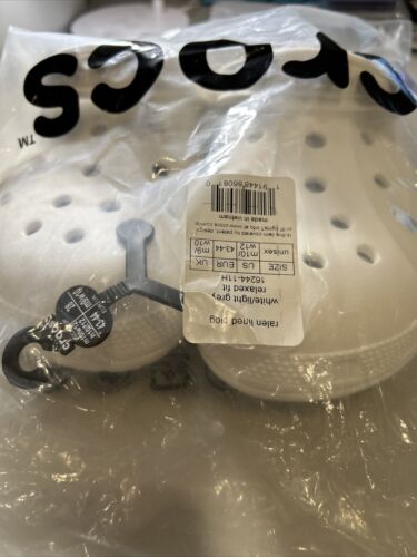 Crocs Clásicos Forrados de Piel Blanco Talla I Para Hombre 10 Mujer 12 Nuevos Con Etiquetas - Imagen 3 de 11