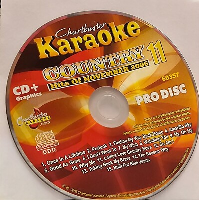 KARAOKE CD+G 27 DISC SET CHARTBUSTER E-7 MIX TRACKS,COUNTRY