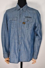 G-Star Raw 'New Midnight Corner' Cotton Linen Denim  Shirt size XL