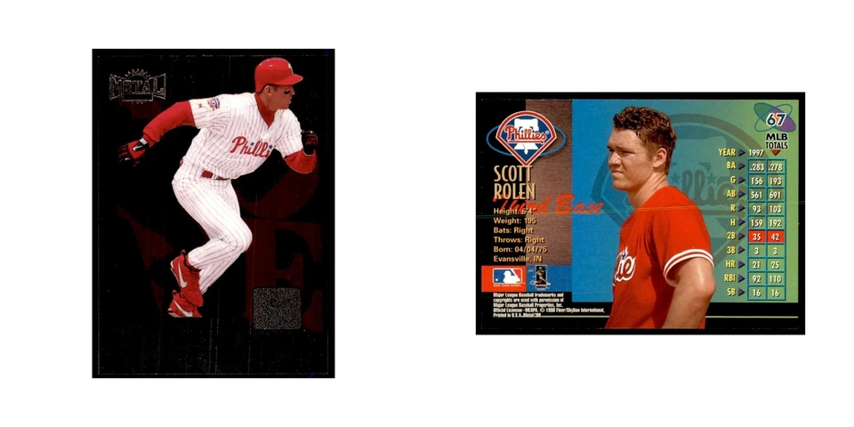 1998 Skybox Metal Universe Scott Rolen Baseball Cards #67 - Image 3 of 3