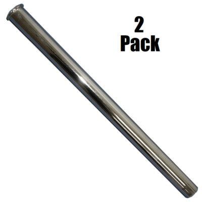 (2) Chrome Metal Wand Tube Fits For Eureka Mighty Mite 1-1/4'' Wands 19'' Vacuum