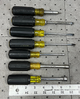 Klein Cushion Grip Nutdrivers & Screwdriver Set - Made in Klein Cushion Grip Nutdrivers & Screwdriver Set - Made in