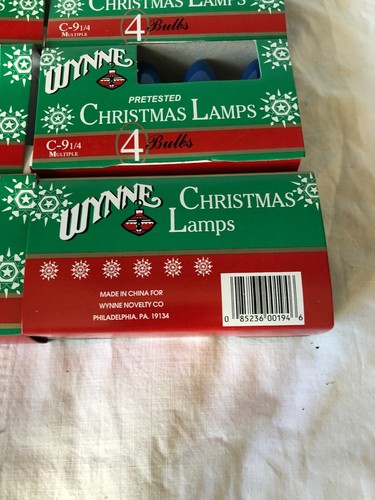 C-9 1/4 MULTI-COLOR BULBS NEW 8 BOXES OF 32 7 Watt CHRISTMAS LIGHTS - Picture 3 of 5