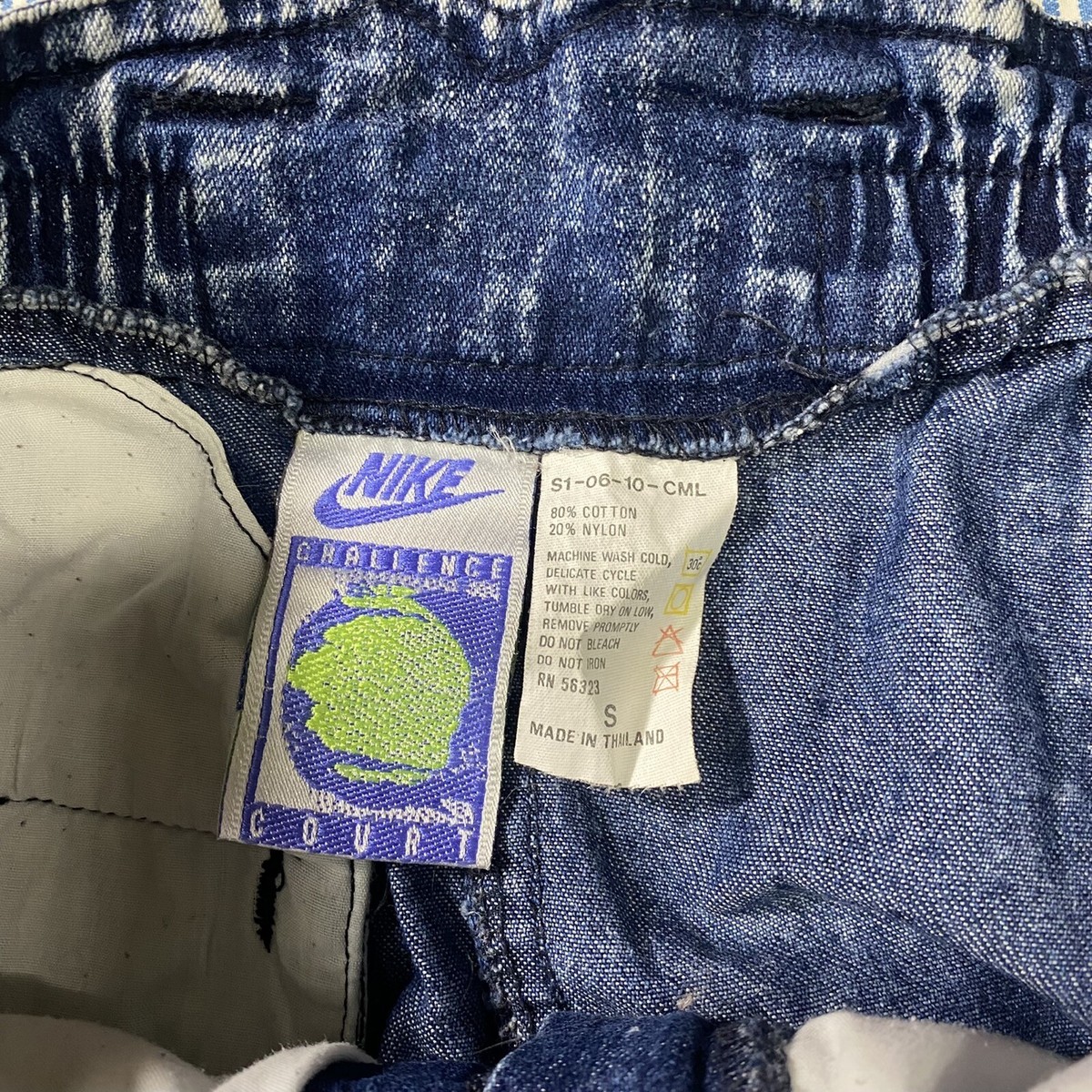 Vintage 90s NIKE Challenge Court Denim Jean Tennis Skirt Women's