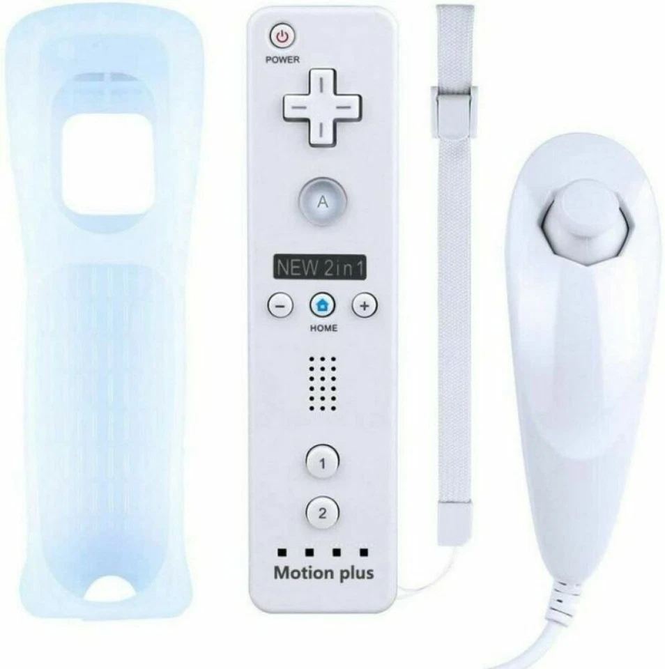 Nintendo Wii / U 2 in 1 Remote Motion Plus Inside Controller & Nunchuk - Bild 2 von 4