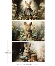 DREAMY BUNNIES Decoupage Paper Pack, Wrinkle & Tear Resistant, Easter Bunny 
